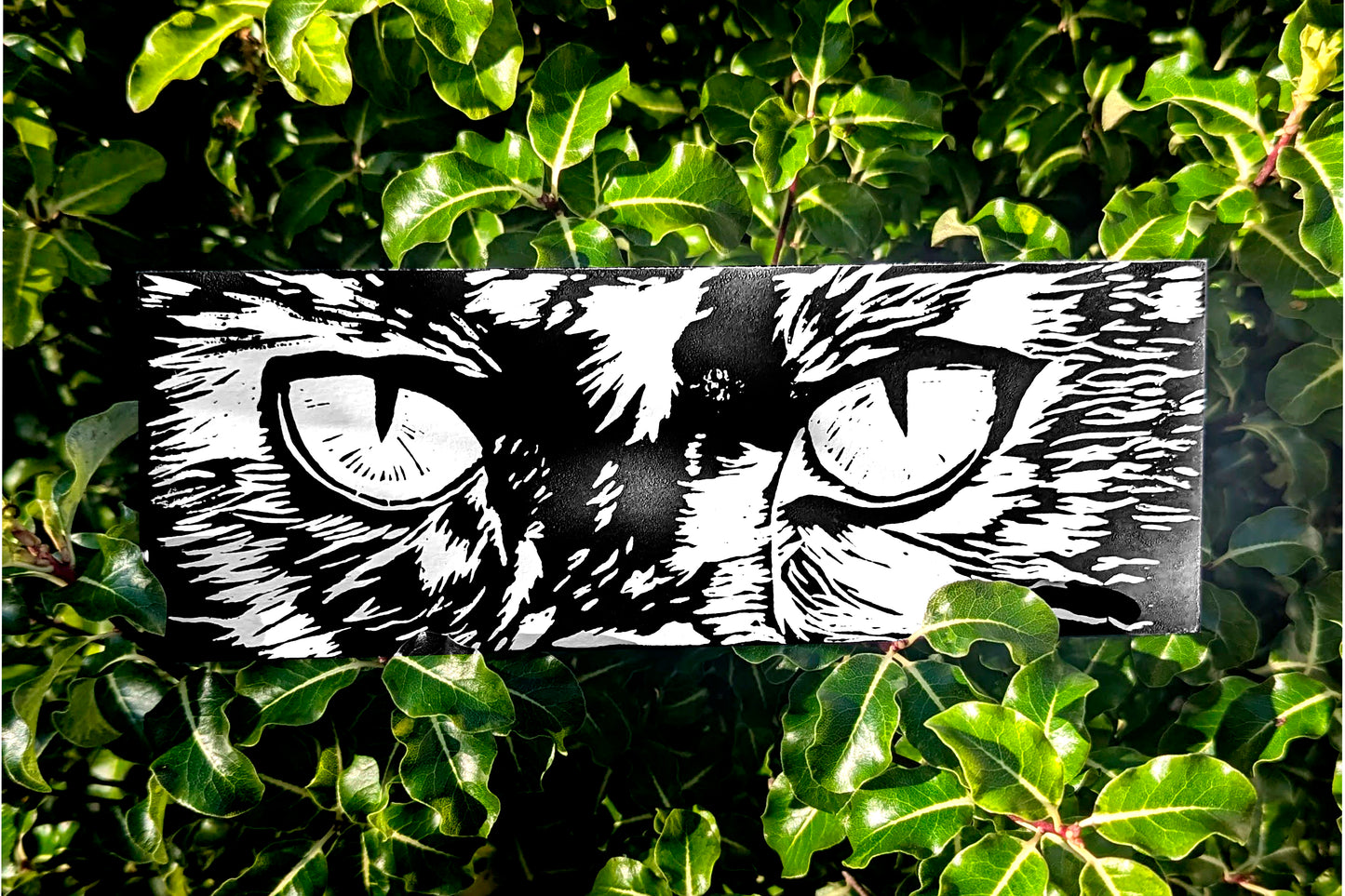 Cat Eyes Lino Print