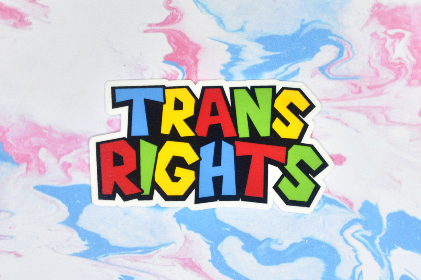 Trans Rights Retro Vinyl Sticker