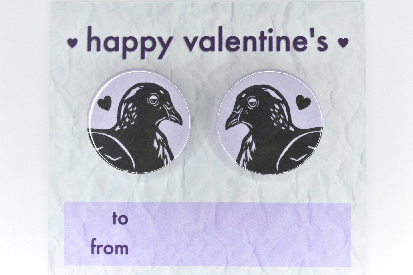 Valentine's Matching Pigeon Badges