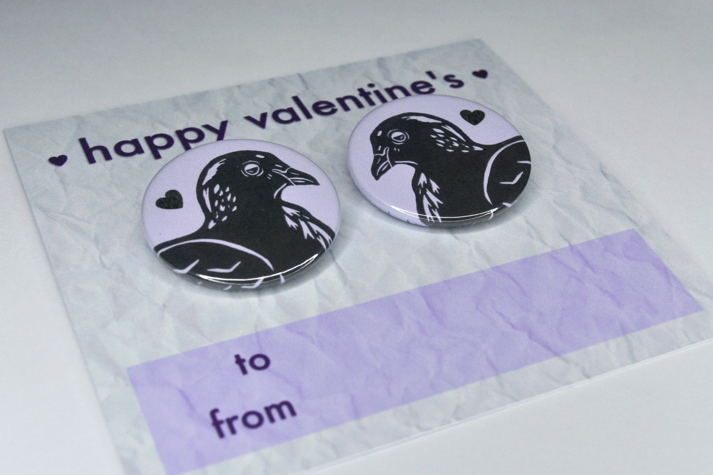 Valentine's Matching Pigeon Badges