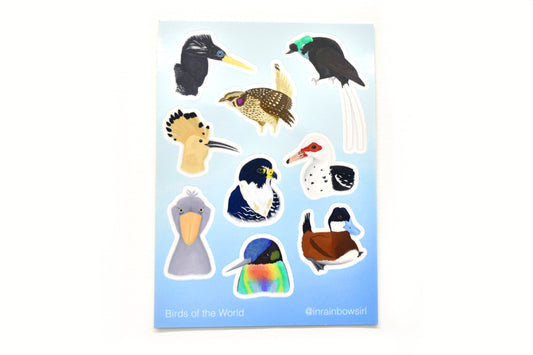 Birds of the World Sticker Sheet