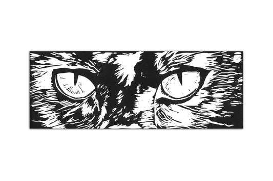 Cat Eyes Lino Print