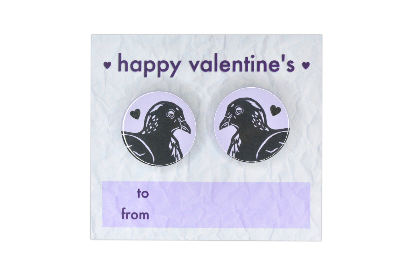 Valentine's Matching Pigeon Badges