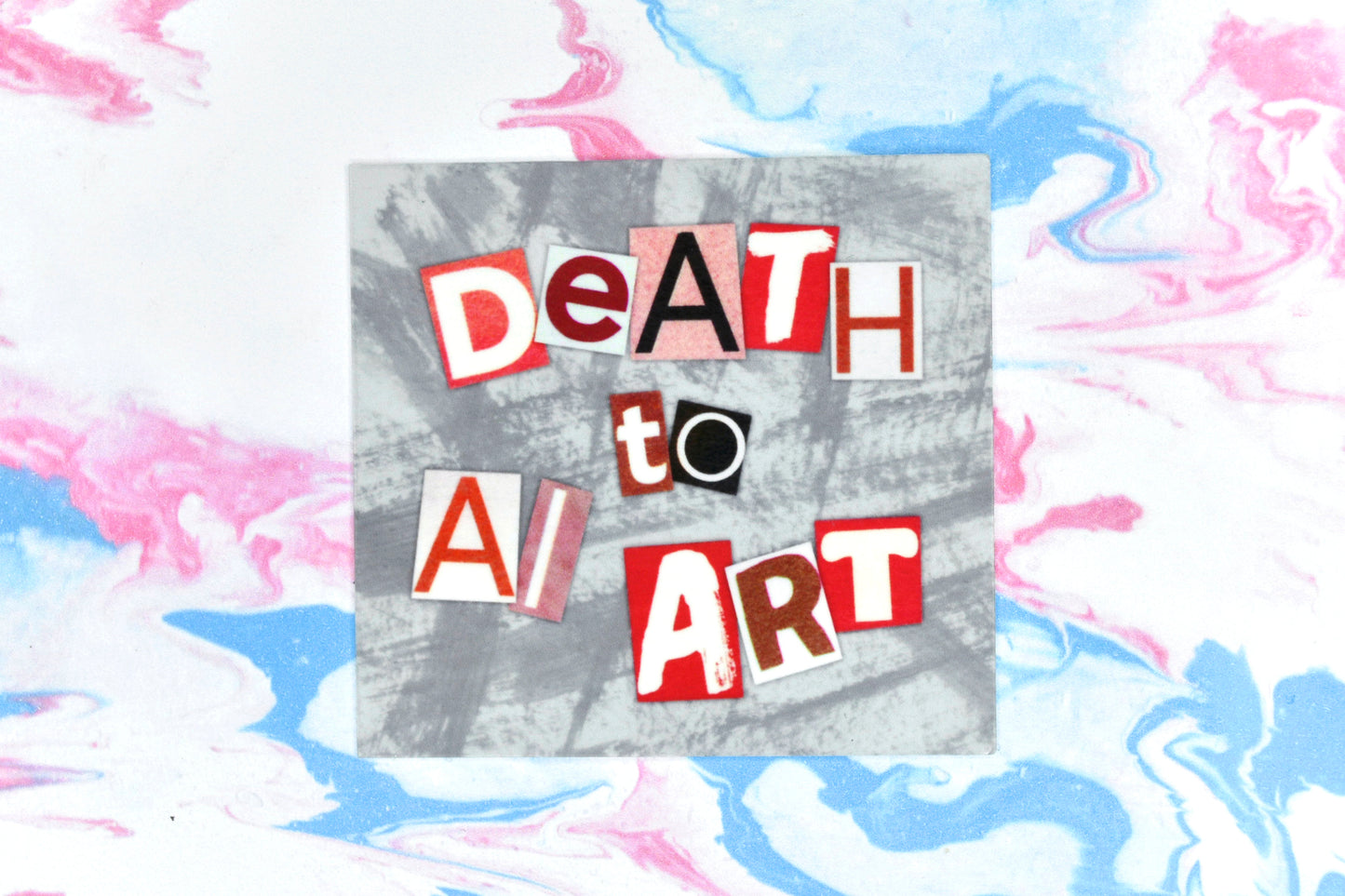 Death to AI Art Vinyl Sticker