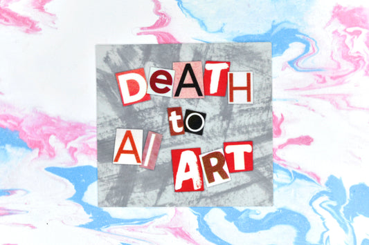 Death to AI Art Vinyl Sticker