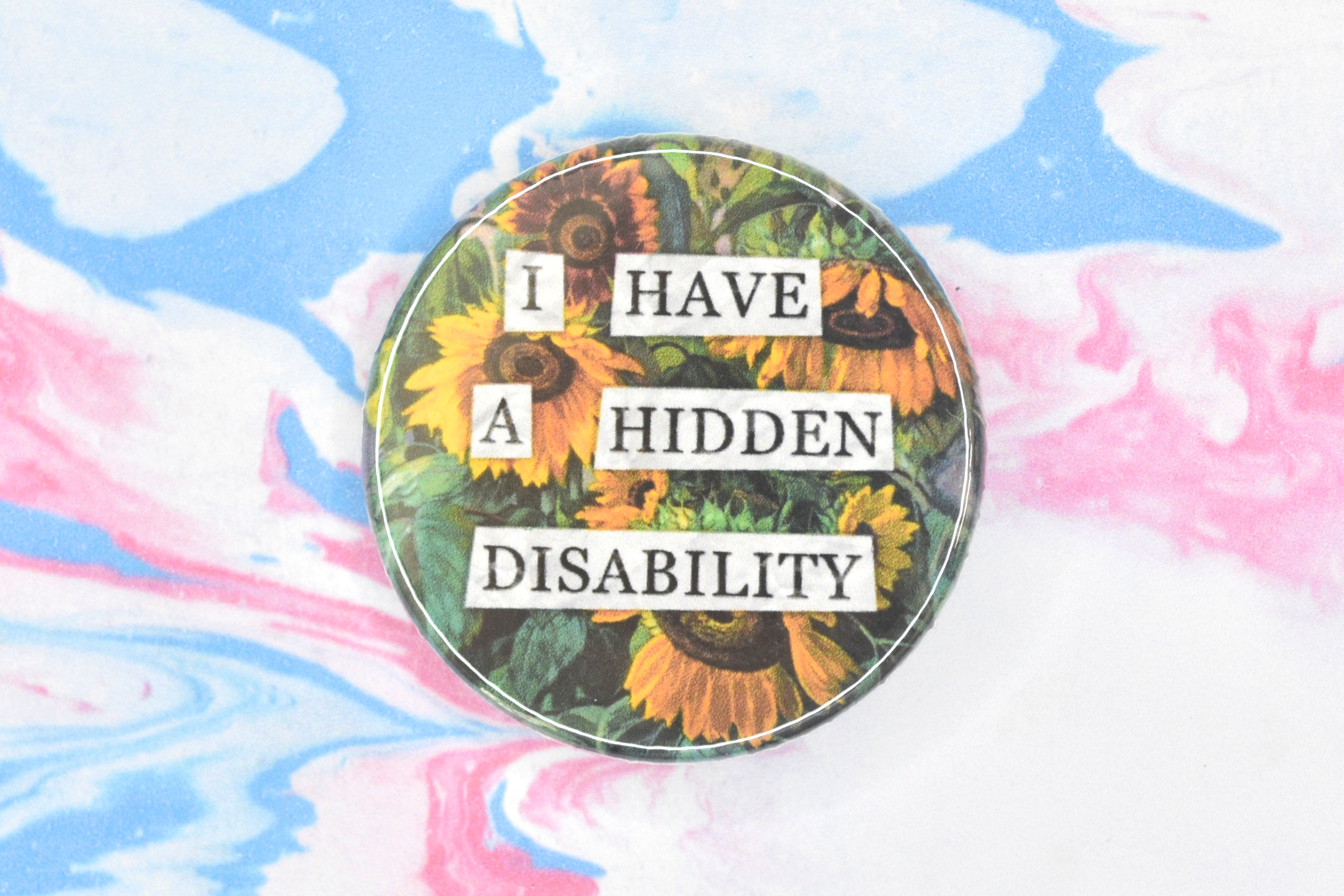 Hidden Disability Sunflower Badge – In Rainbows