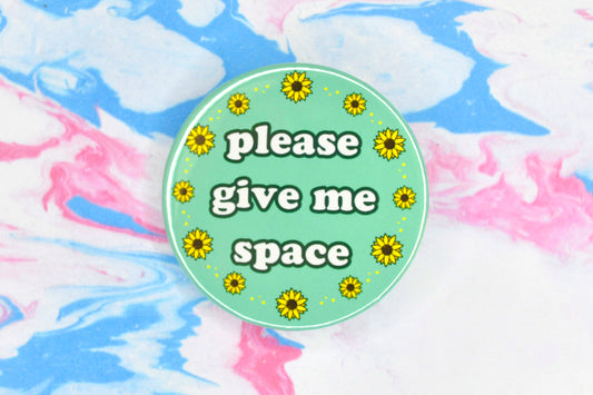Sunflower Give Me Space Badge