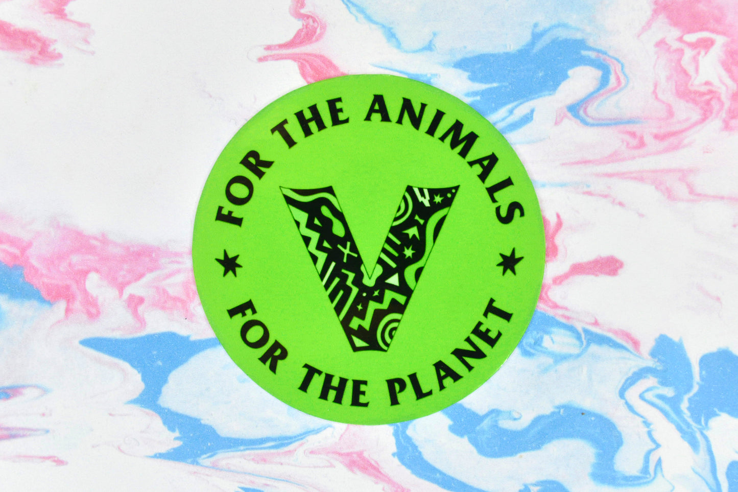 V For Vegan Vinyl Sticker