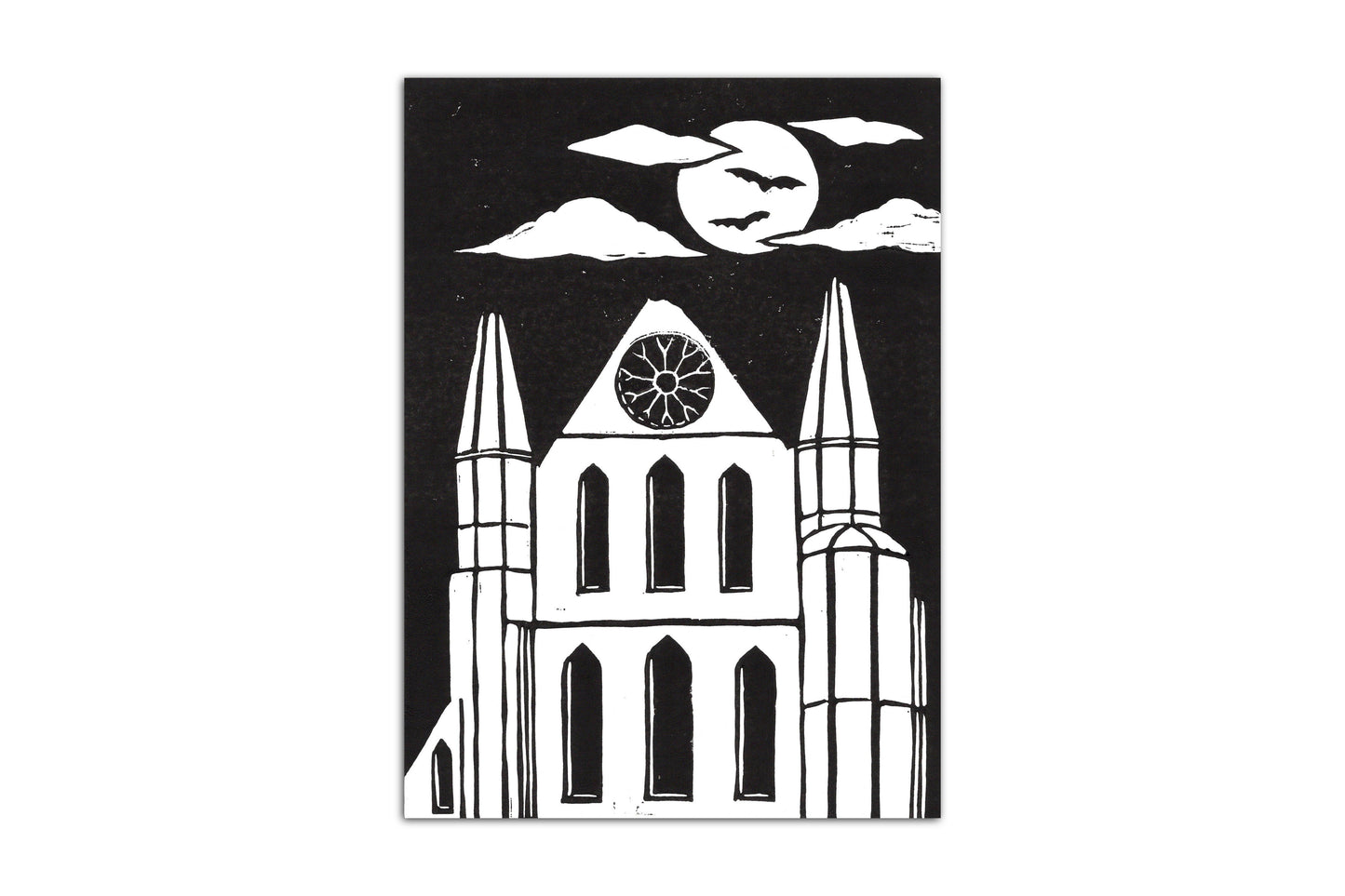 Dracula-inspired Halloween Lino Print